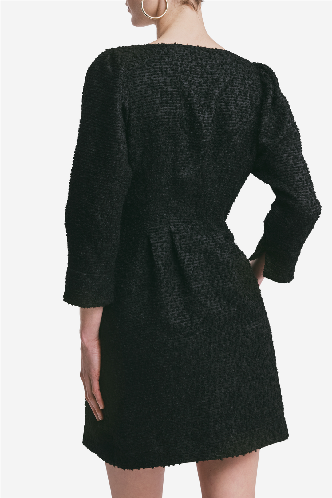 Boucle Mini Dress Black