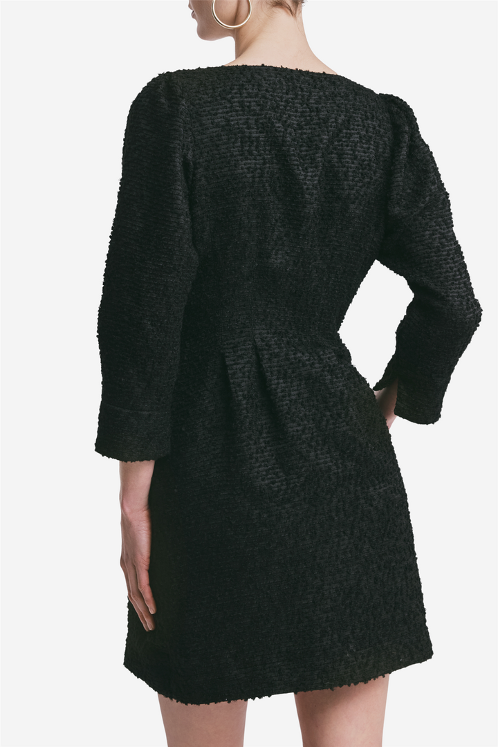 Boucle Mini Dress Black