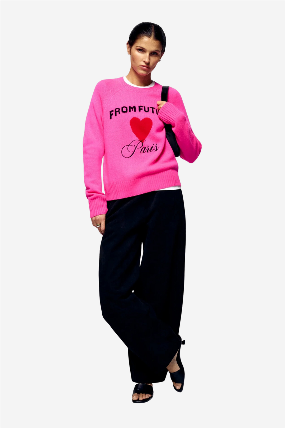 From Future Genser & Cardigan Crew Neck Sweater Cosmic Pink