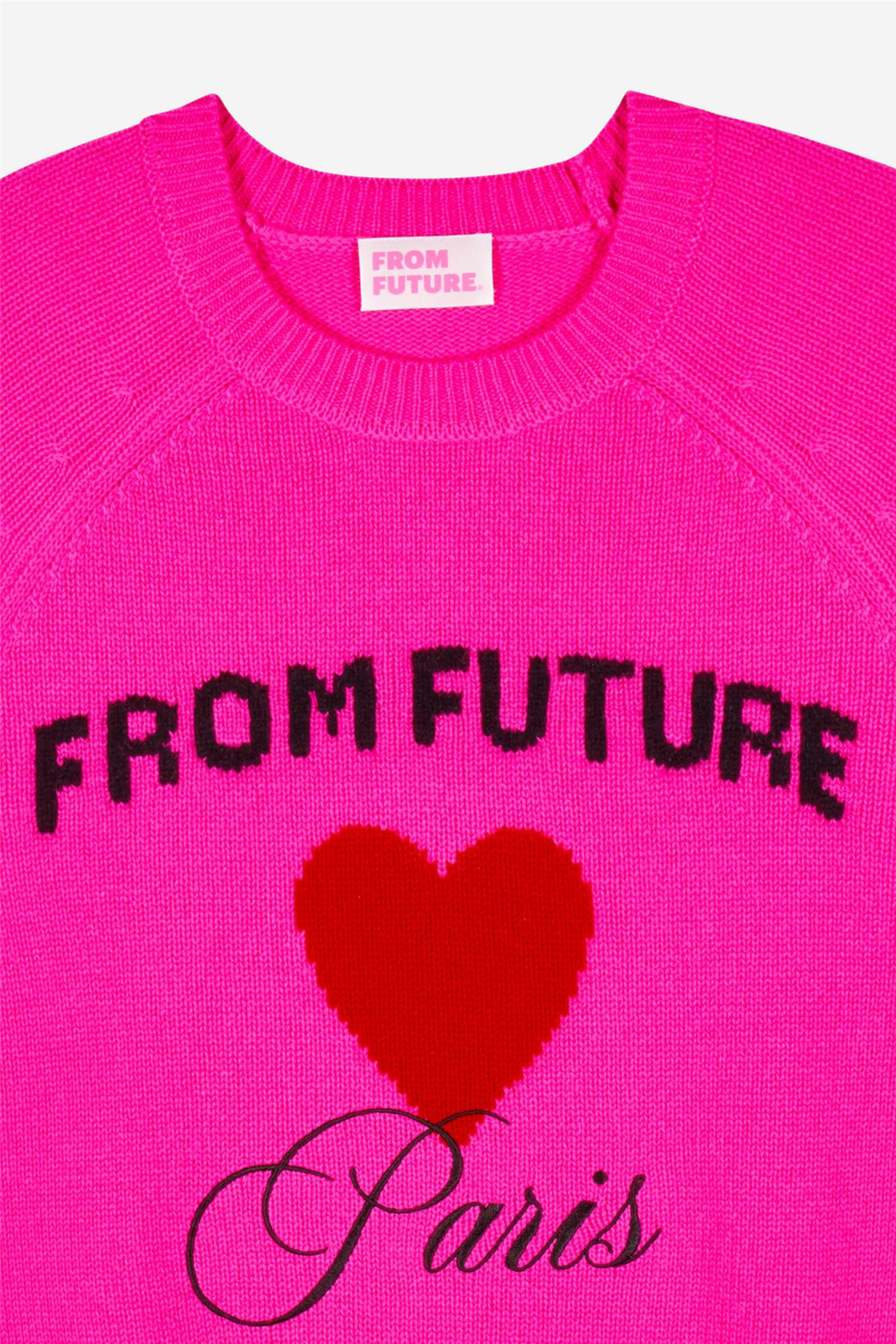 From Future Genser & Cardigan Crew Neck Sweater Cosmic Pink