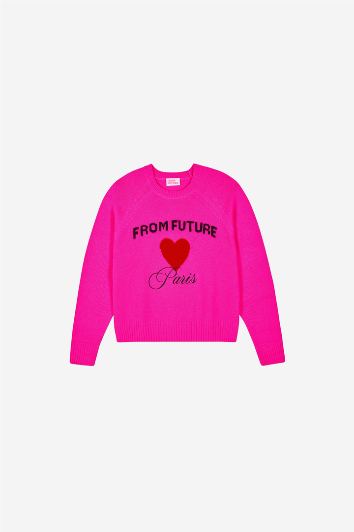From Future Genser & Cardigan Crew Neck Sweater Cosmic Pink