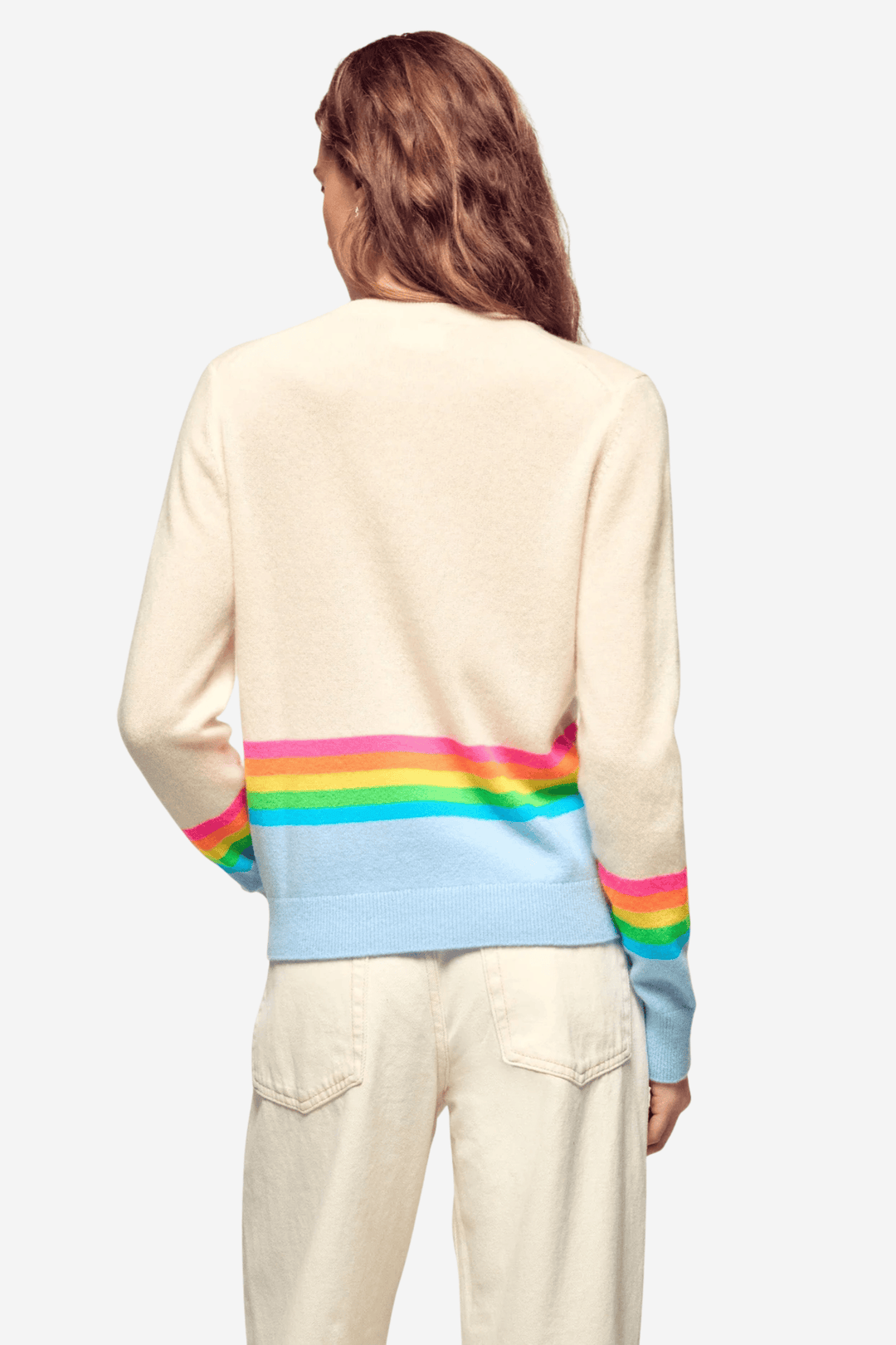 From Future Genser & Cardigan Crewneck Striped Sweater Baby Blue