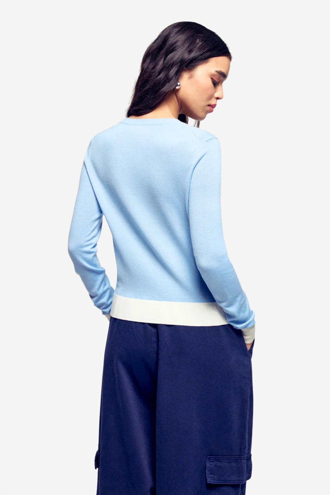 From Future Genser & Cardigan Crewneck Sweater Baby Blue