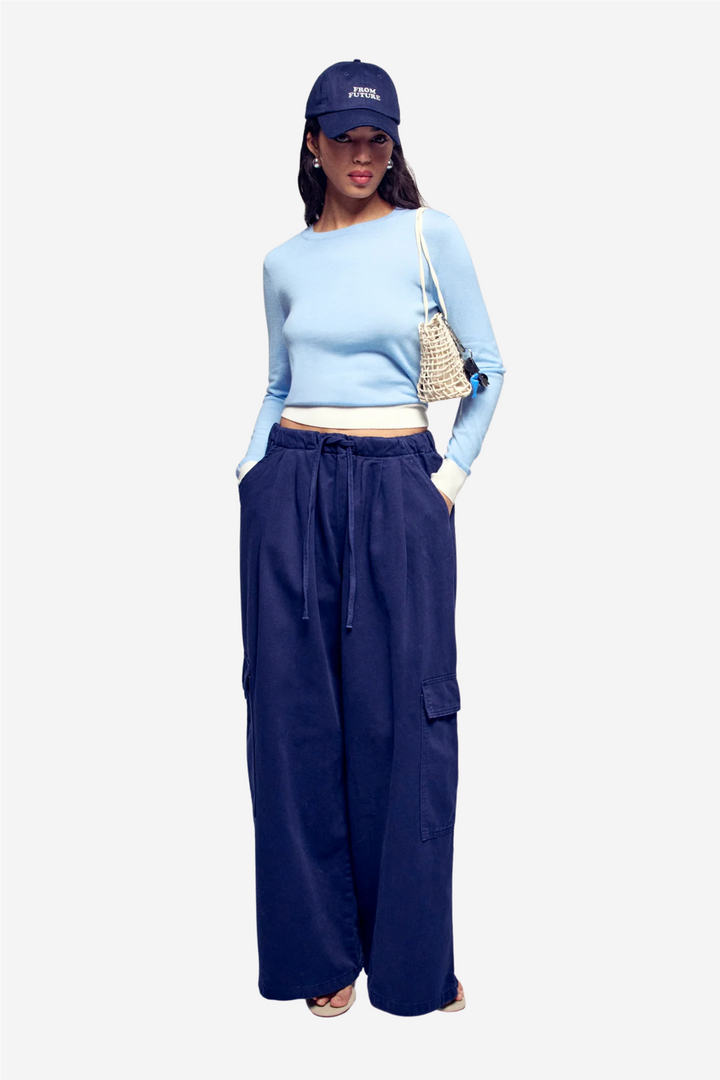 From Future Genser & Cardigan Crewneck Sweater Baby Blue