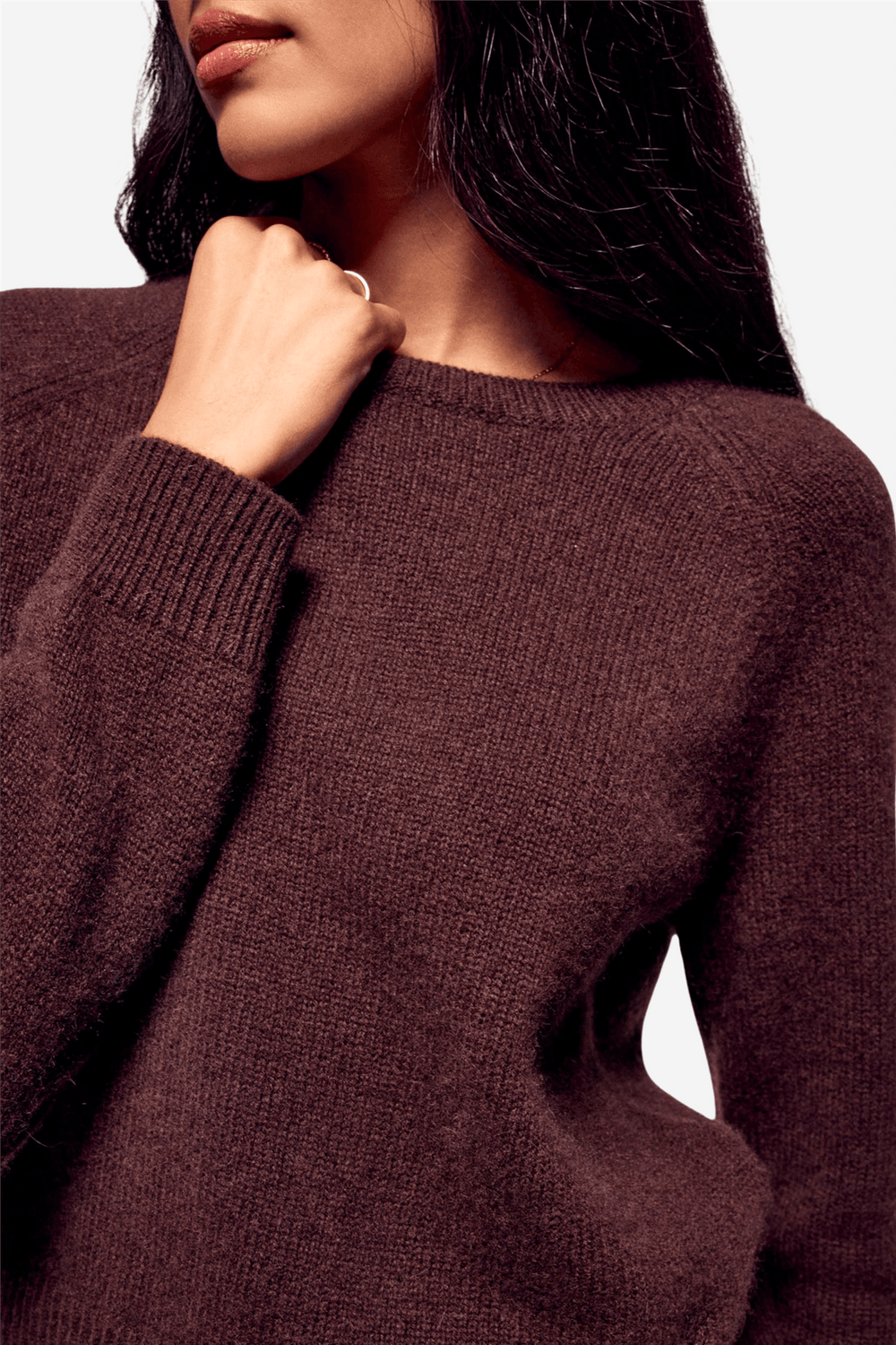 From Future Genser & Cardigan Crewneck Sweater Chocolate
