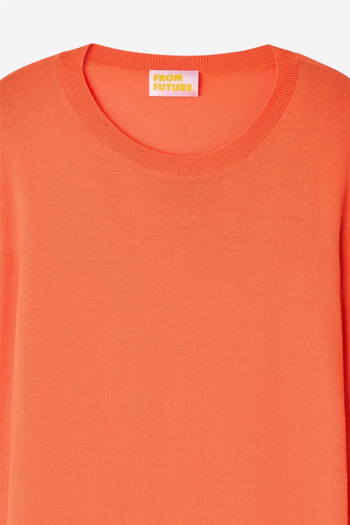 From Future Genser & Cardigan Crewneck Sweater Fire Orange