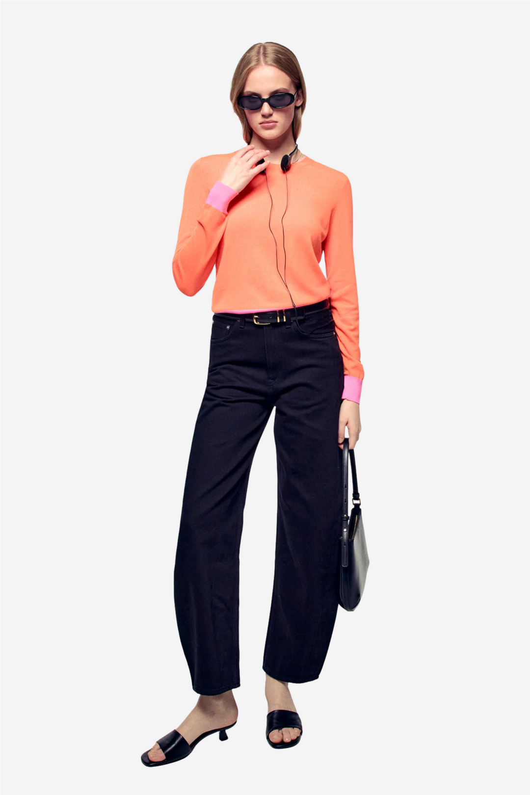 From Future Genser & Cardigan Crewneck Sweater Fire Orange