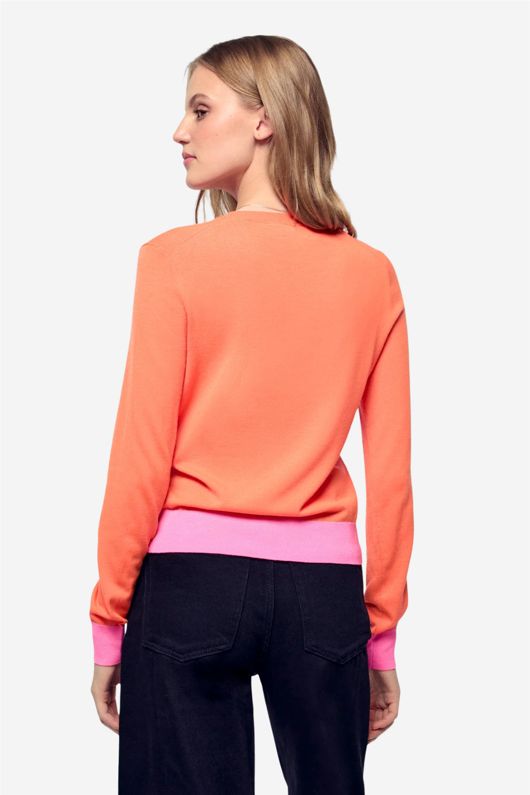 From Future Genser & Cardigan Crewneck Sweater Fire Orange