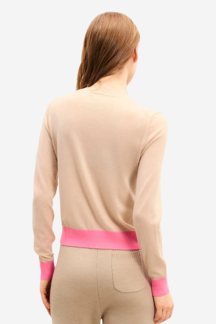 From Future Genser & Cardigan Crewneck Sweater Light Beige