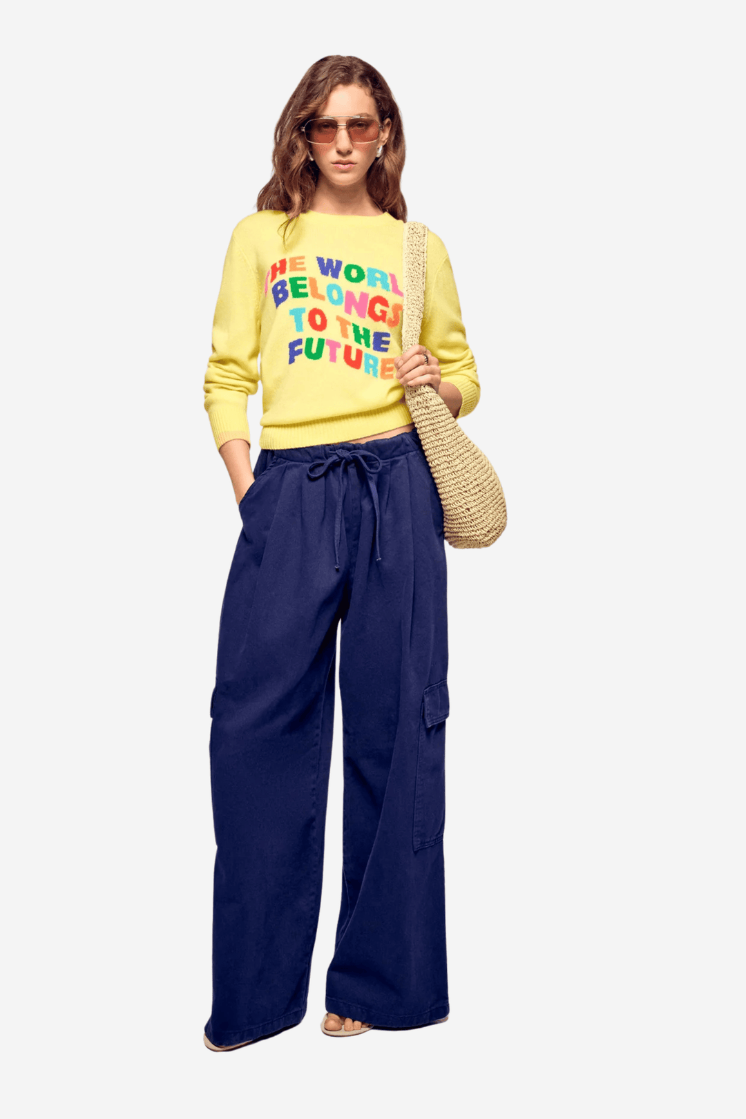 From Future Genser & Cardigan Crewneck Sweater Star Yellow