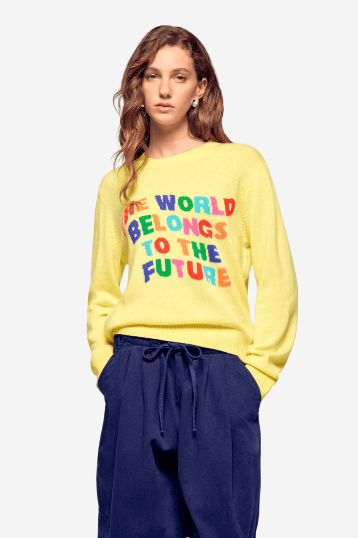 From Future Genser & Cardigan Crewneck Sweater Star Yellow