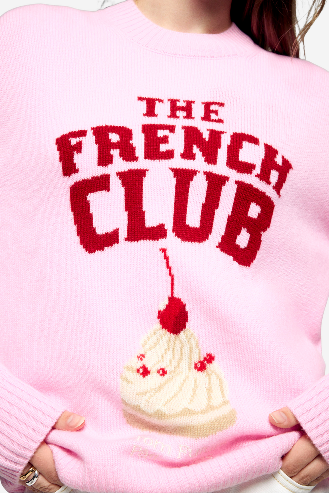 From Future Genser & Cardigan Crewneck Sweater The French Club Ballet Pink