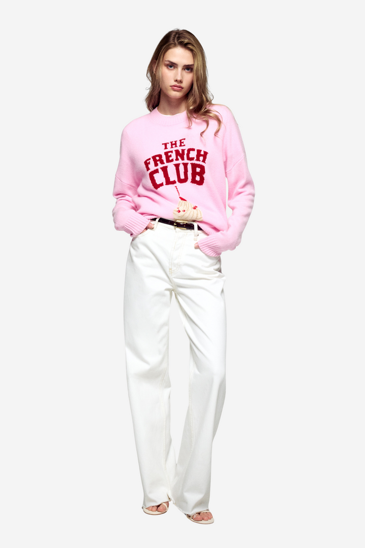 From Future Genser & Cardigan Crewneck Sweater The French Club Ballet Pink