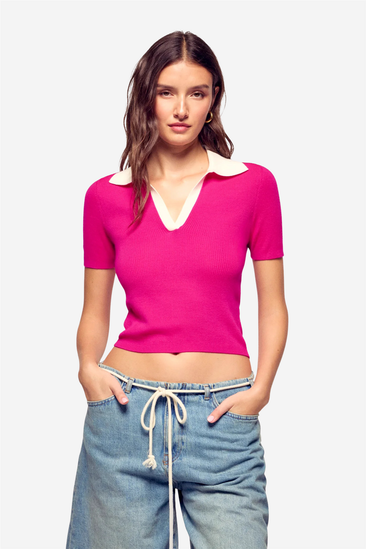 From Future Genser & Cardigan Crewneck Sweater Tropical Raspberry