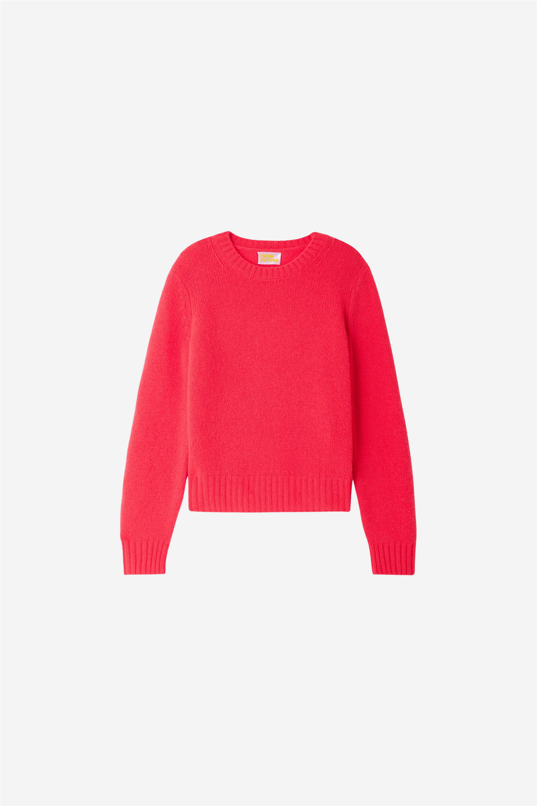 From Future Genser & Cardigan Cropped Crewneck Sweater Love Coral