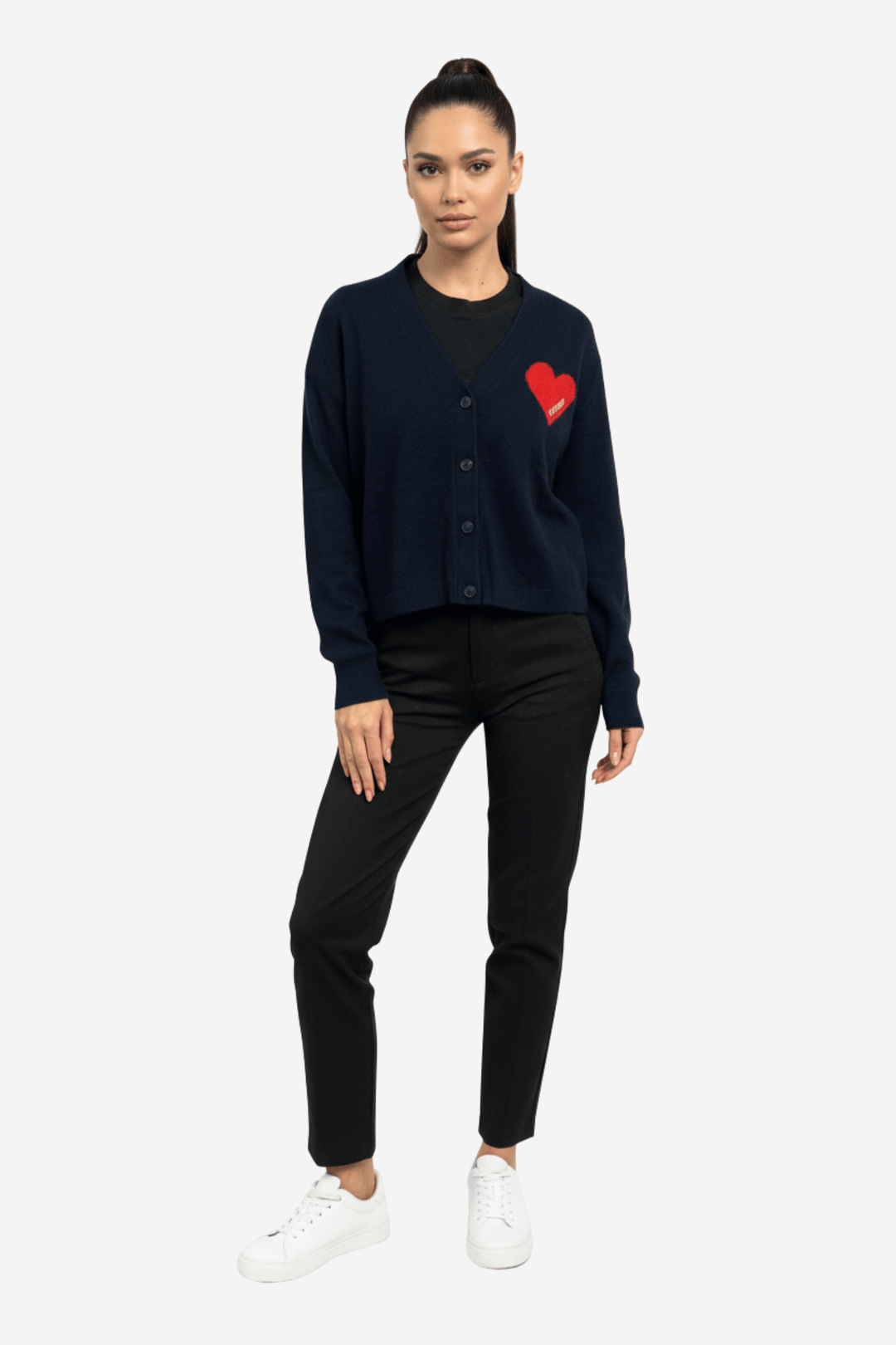 From Future Genser & Cardigan Heart Cardigan Navy