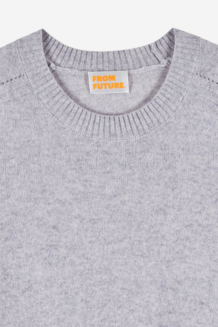 From Future Genser & Cardigan Hearts Crewneck Sweater Gris Chine Clair