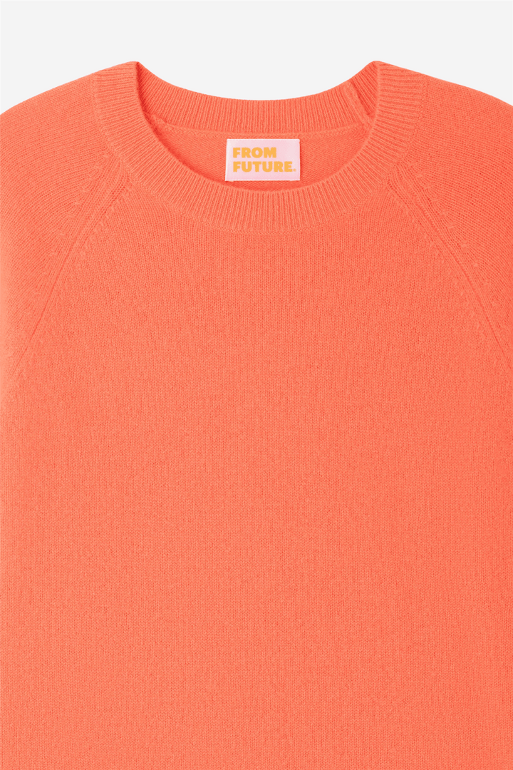 From Future Genser & Cardigan Light Sleeve Crewneck Sweater Fire Orange
