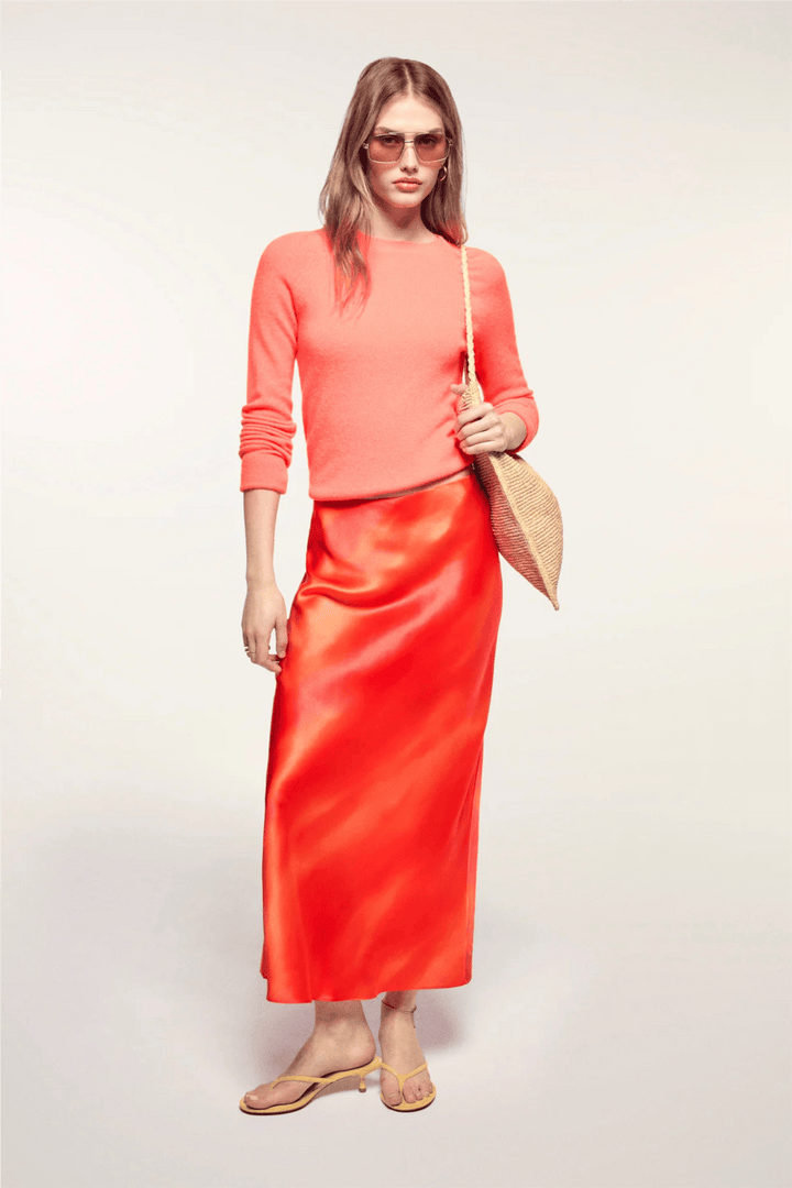 From Future Genser & Cardigan Light Sleeve Crewneck Sweater Fire Orange