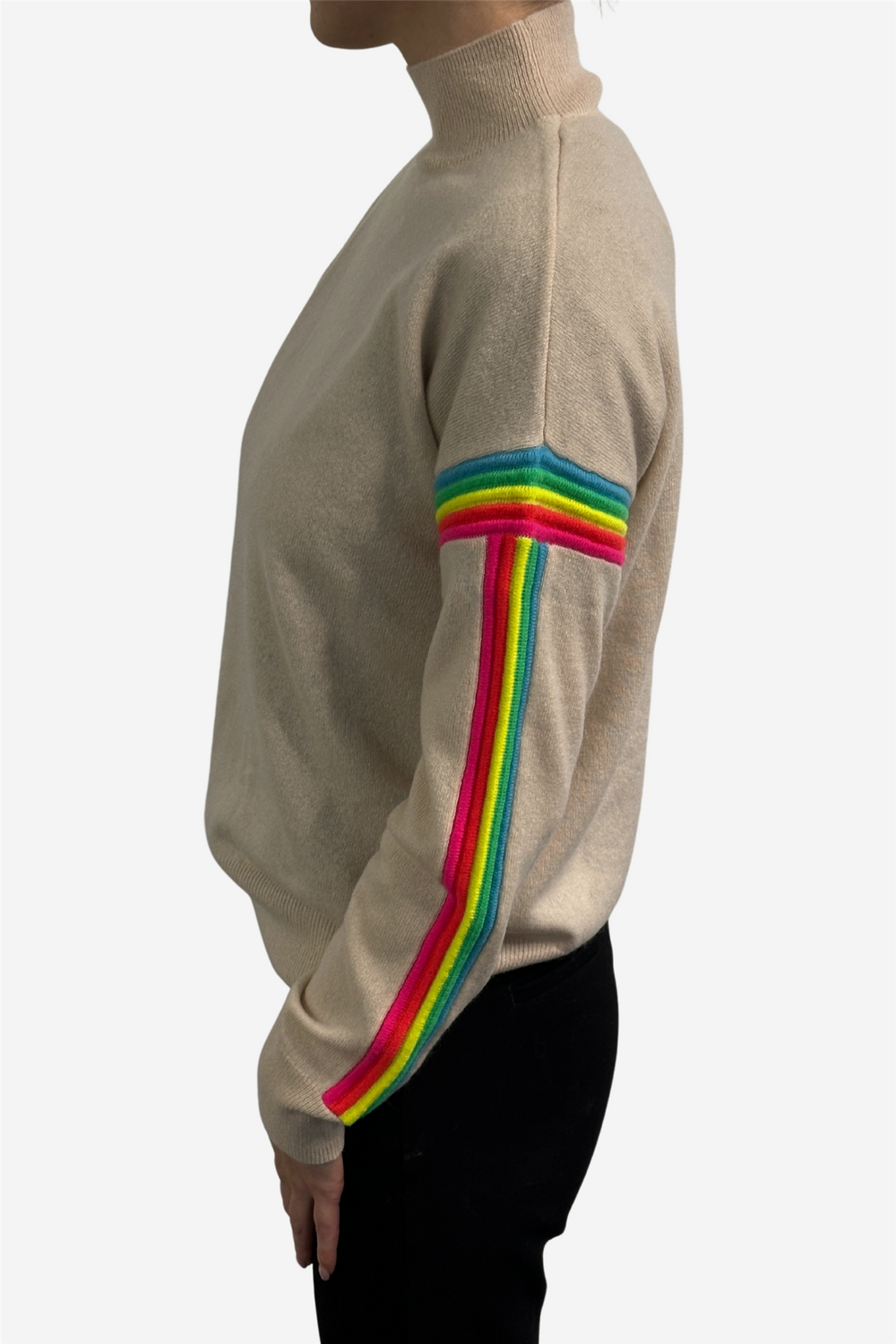 From Future Genser & Cardigan Mock Neck Sweater Sable