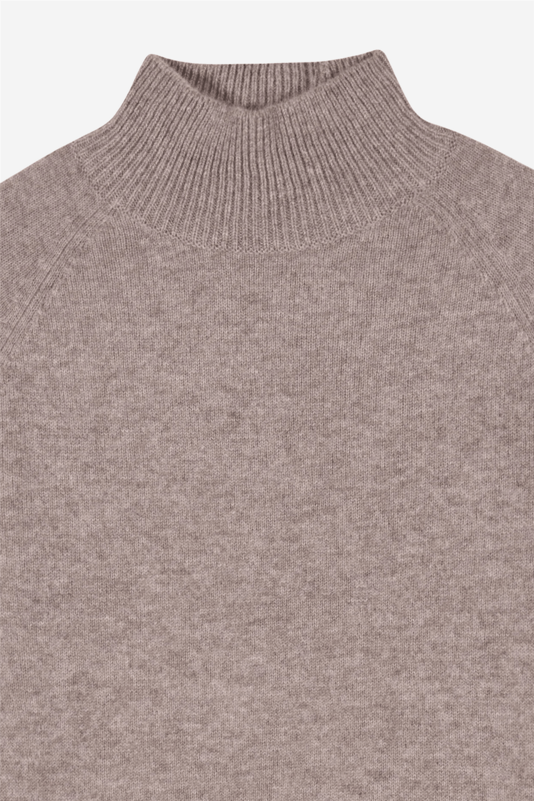 From Future Genser & Cardigan Mock Neck Sweater Taupe