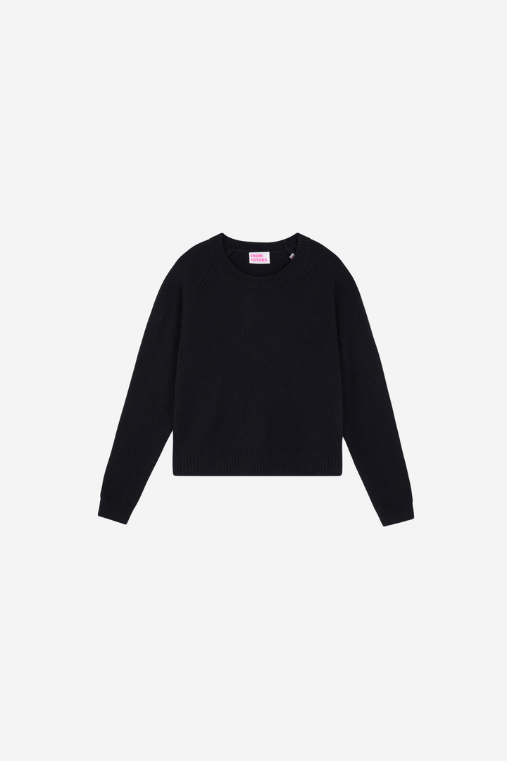 From Future Genser & Cardigan Sweater Crewneck Raglan Noir