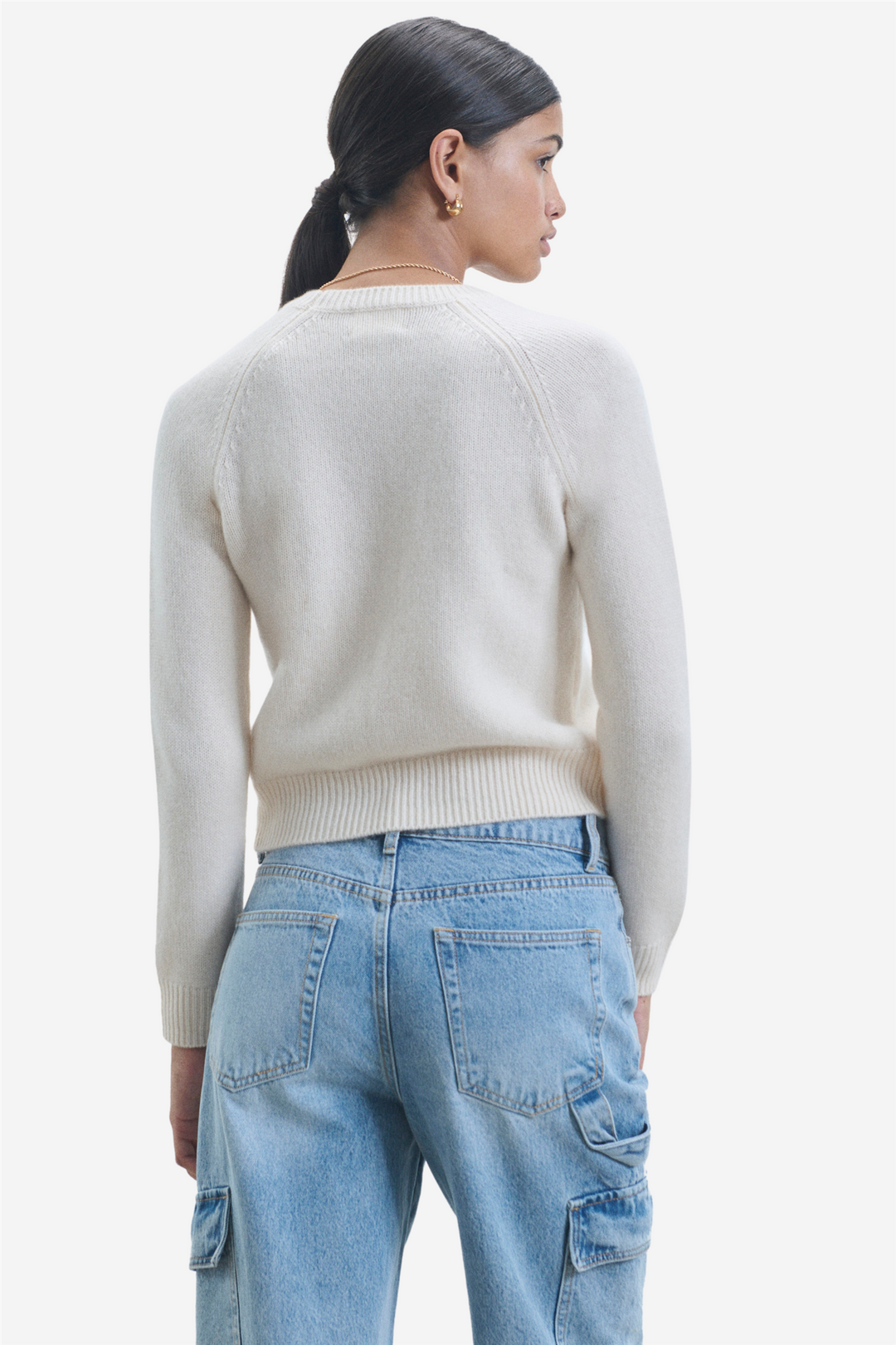 From Future Genser & Cardigan Sweater Crewneck Raglan Noir