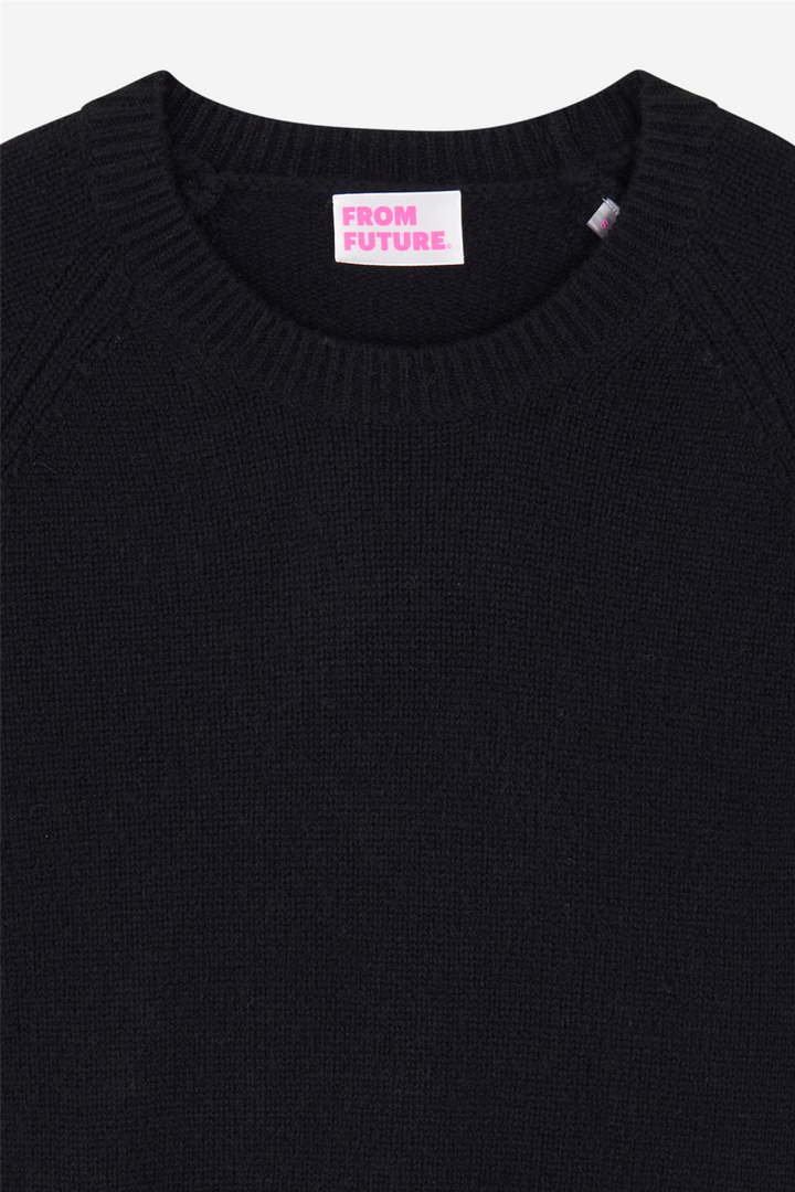 From Future Genser & Cardigan Sweater Crewneck Raglan Noir