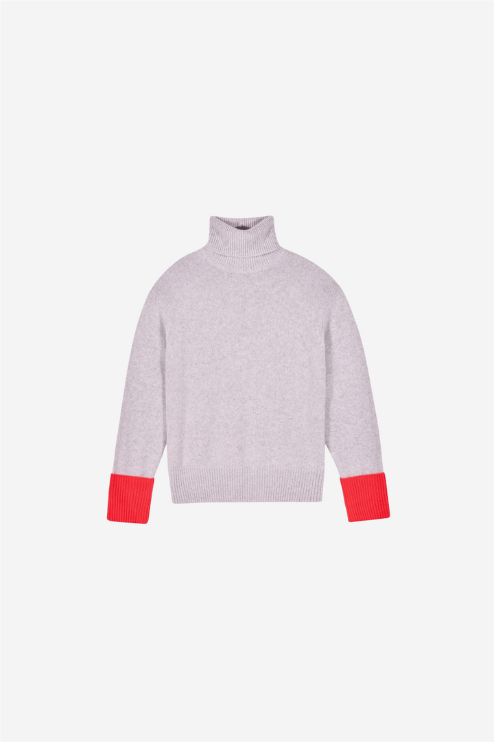From Future Genser & Cardigan Turtleneck Sweater Light Heather Gray