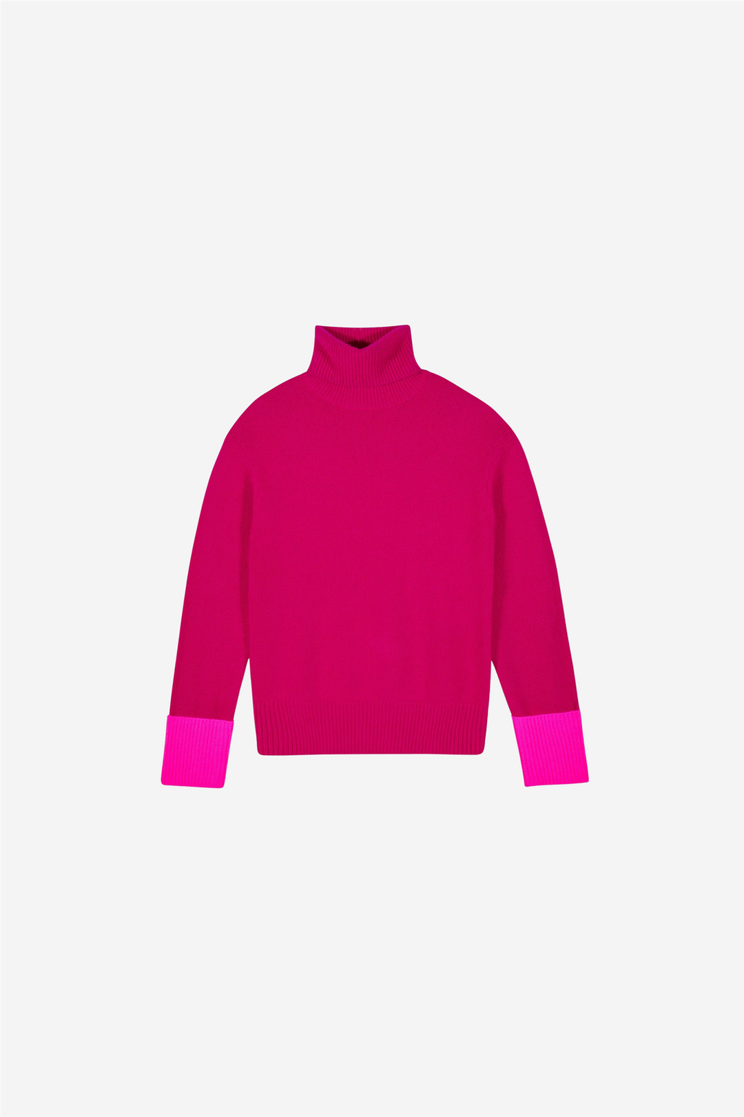 From Future Genser & Cardigan Turtleneck Sweater Raspberry Pink