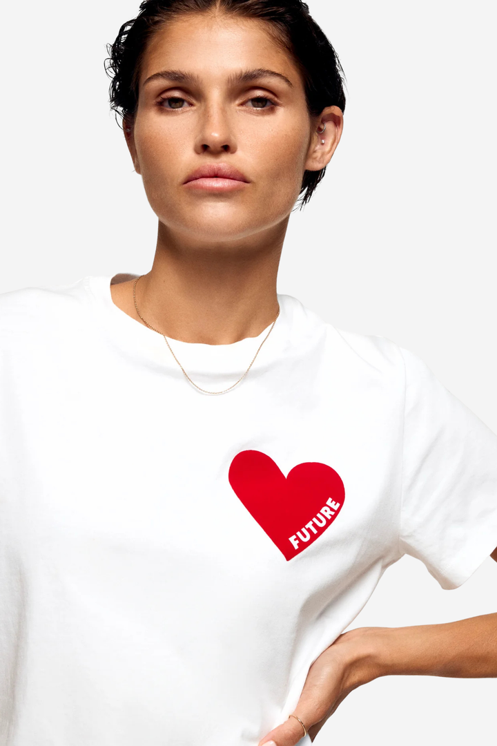 From Future Topper & t-skjorter Crewneck Short Sleeve Heart T-shirt Blanc
