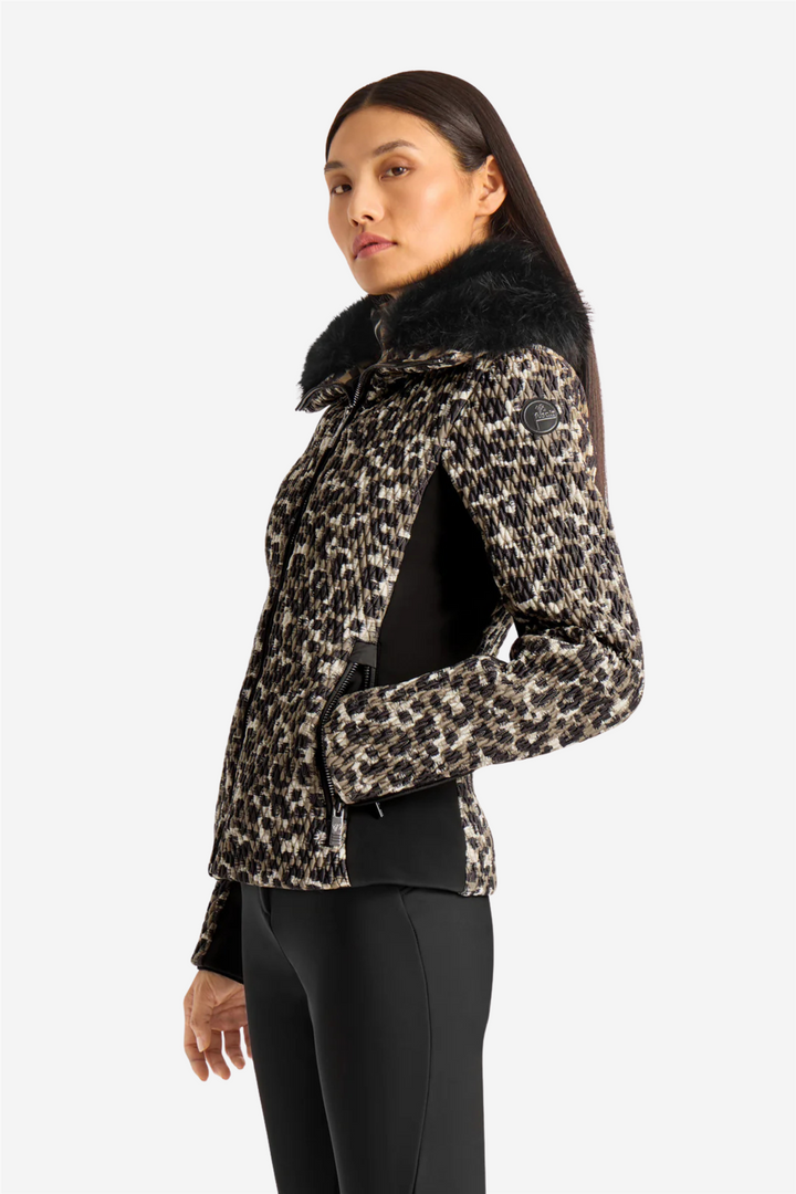 Fusalp Skitøy Montana Jacket Leopard Flou Savane/Noir