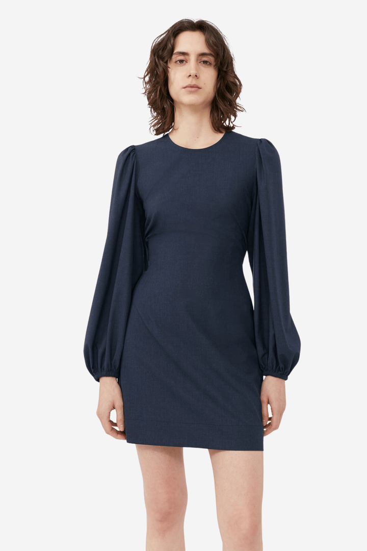 Ganni Kjoler & jumpsuits Drapey Melange Open Back Mini Dress