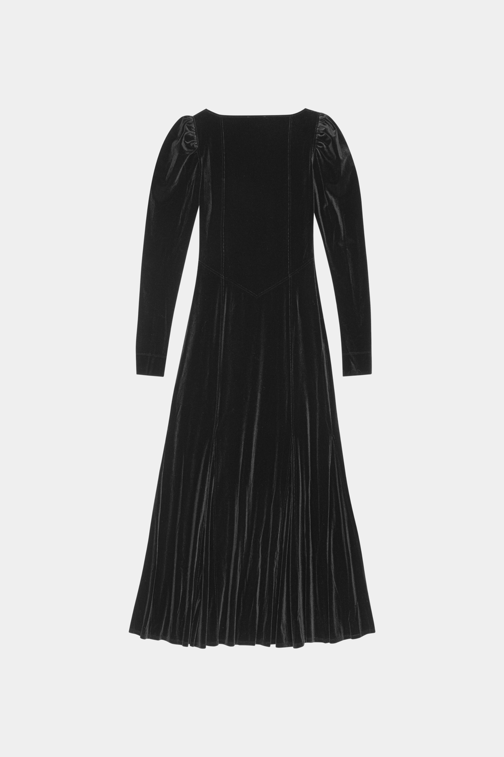 Ganni Kjoler & jumpsuits Velvet Jersey Puff Sleeve Maxi Dress