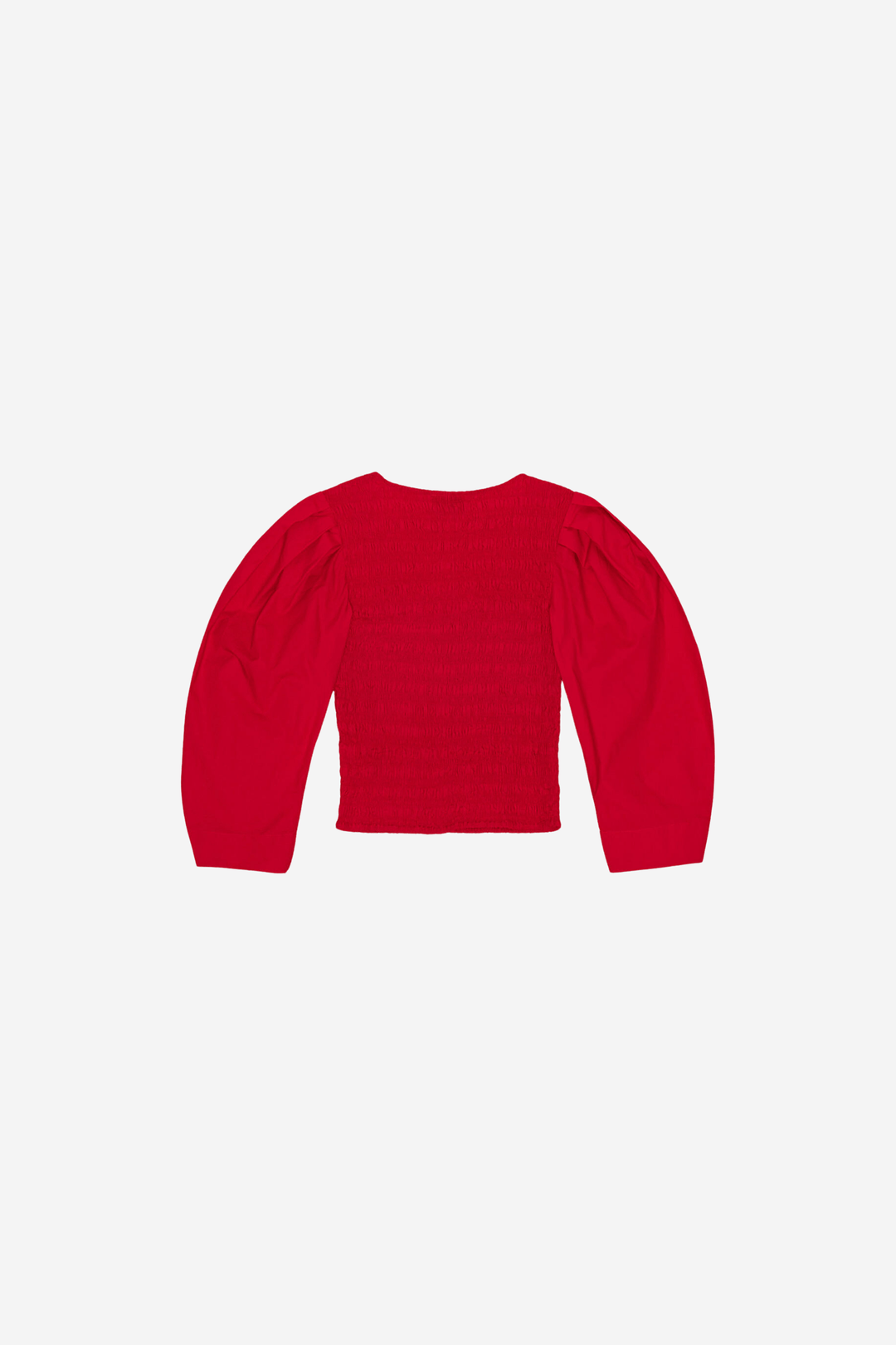 Ganni Topper & t-skjorter Cotton Poplin Smock Blouse Racing Red