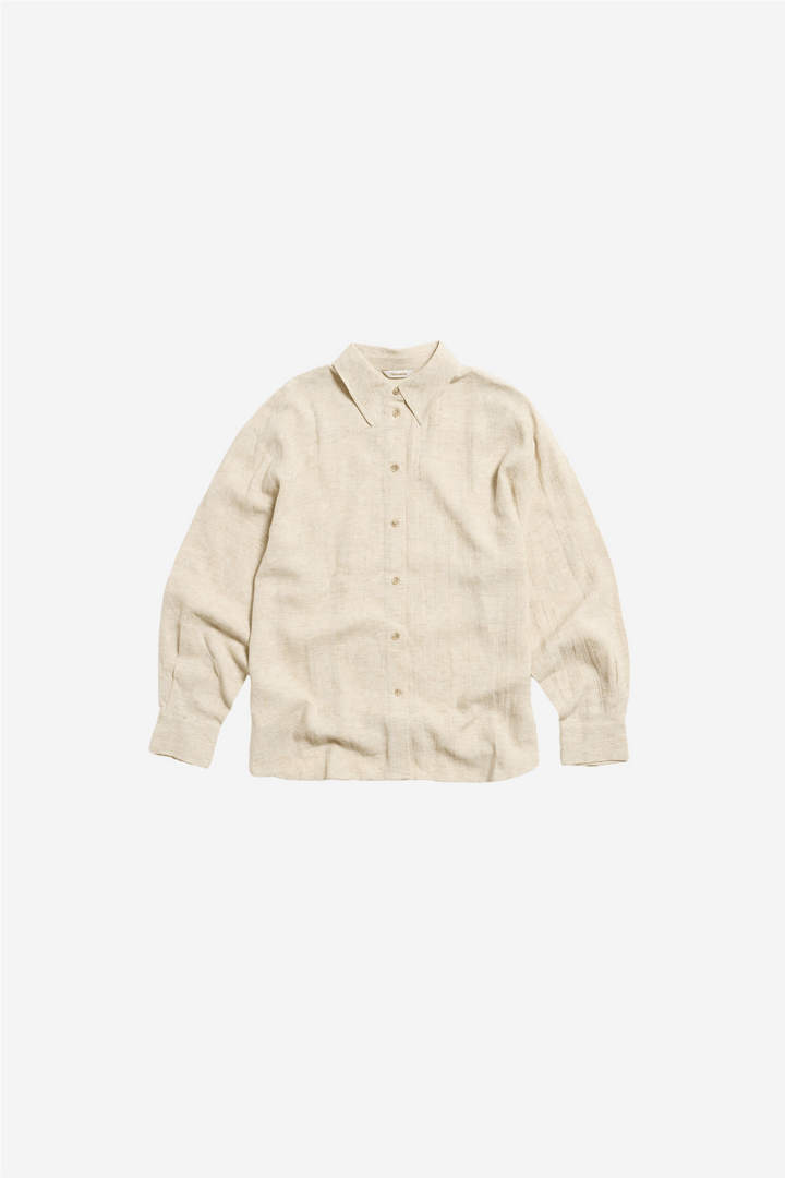 Holzweiler Bluser & Skjorter Dais Linen Mix Shirt Sand