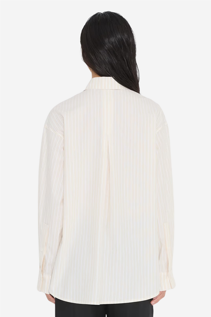 Holzweiler Bluser & Skjorter Loose Stripe Shirt Ecru Stripe