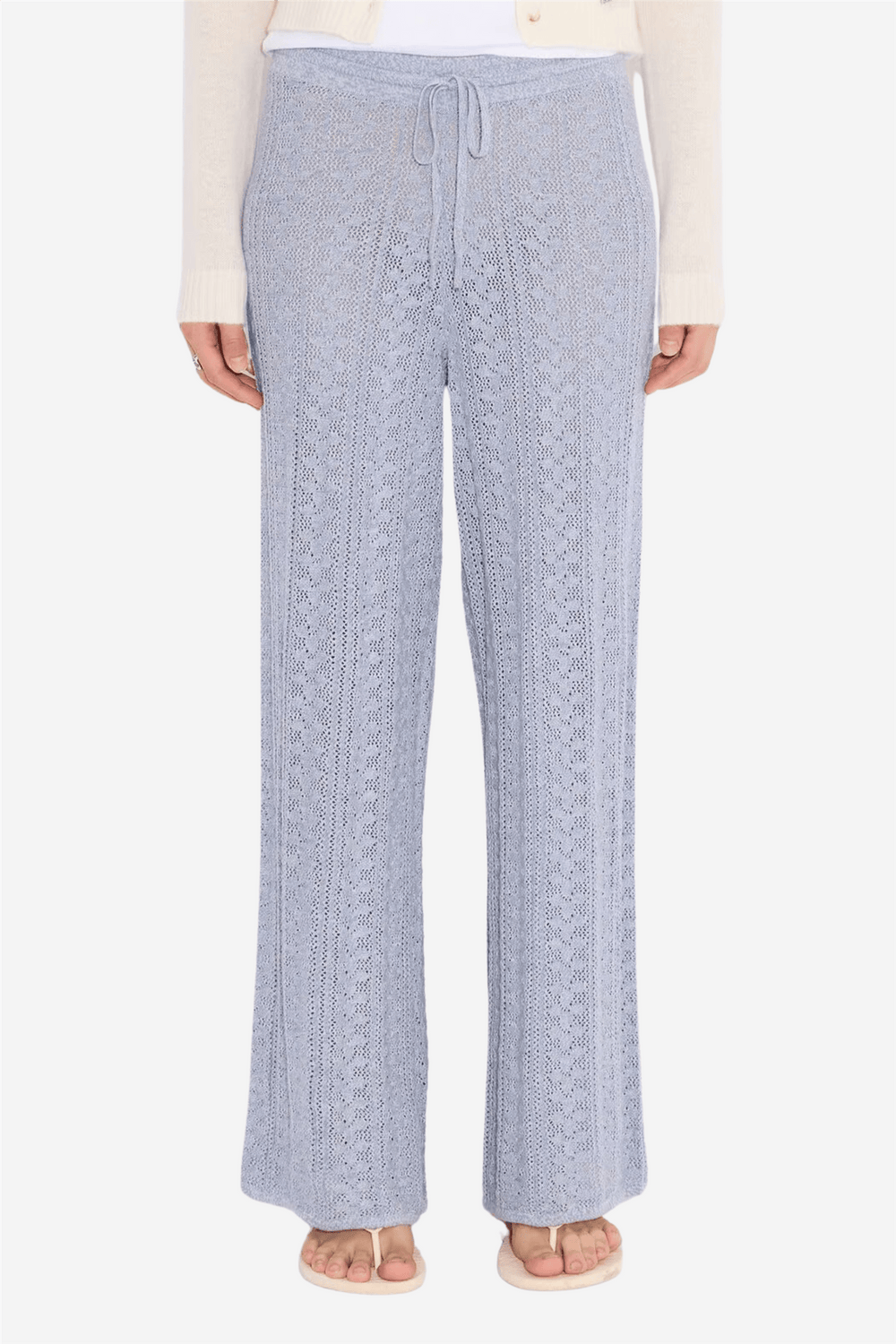 Holzweiler Bukser & jeans Kelp Crochet Trousers Blue Mix