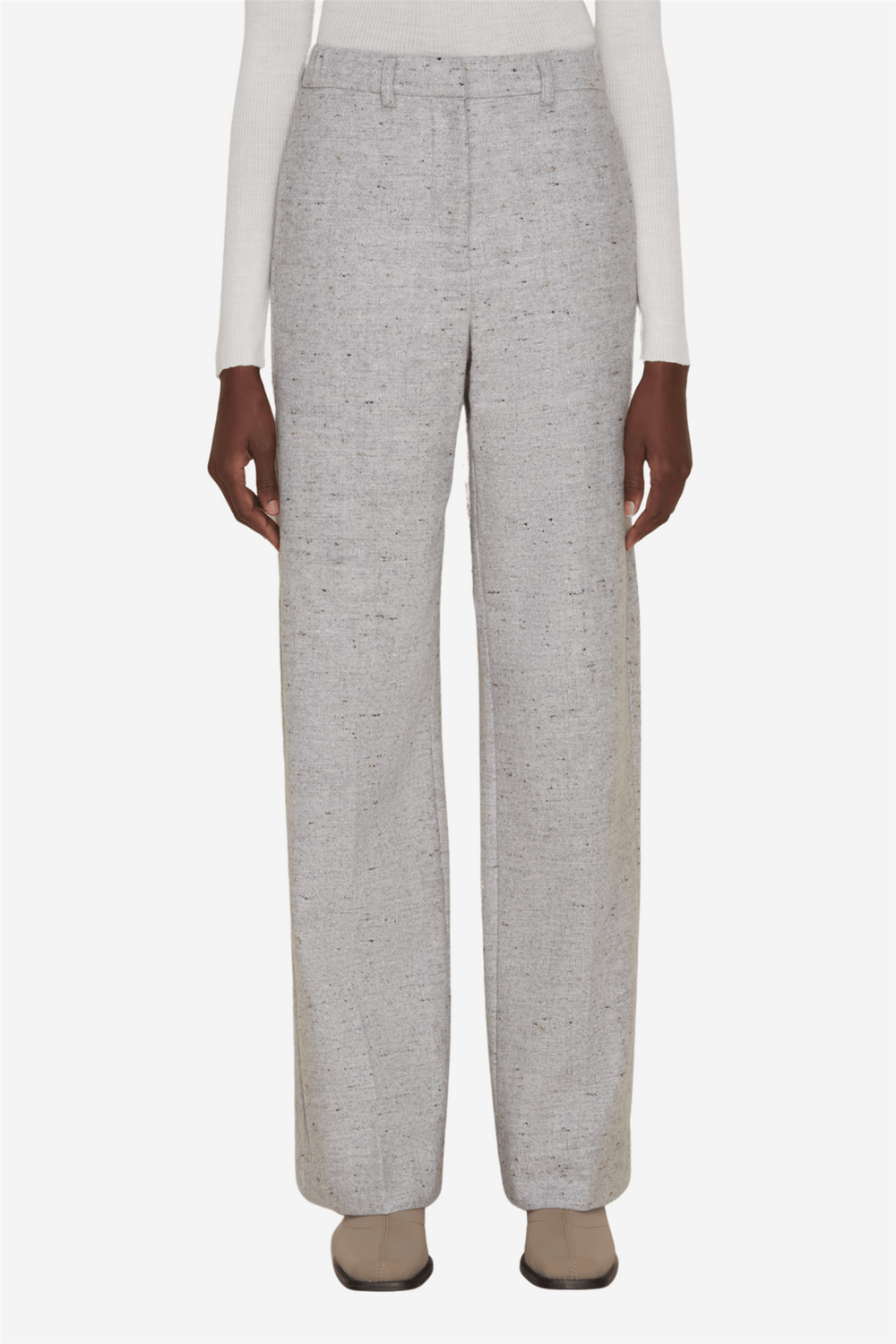 Holzweiler Bukser & jeans Lana Trousers Light Grey Mix