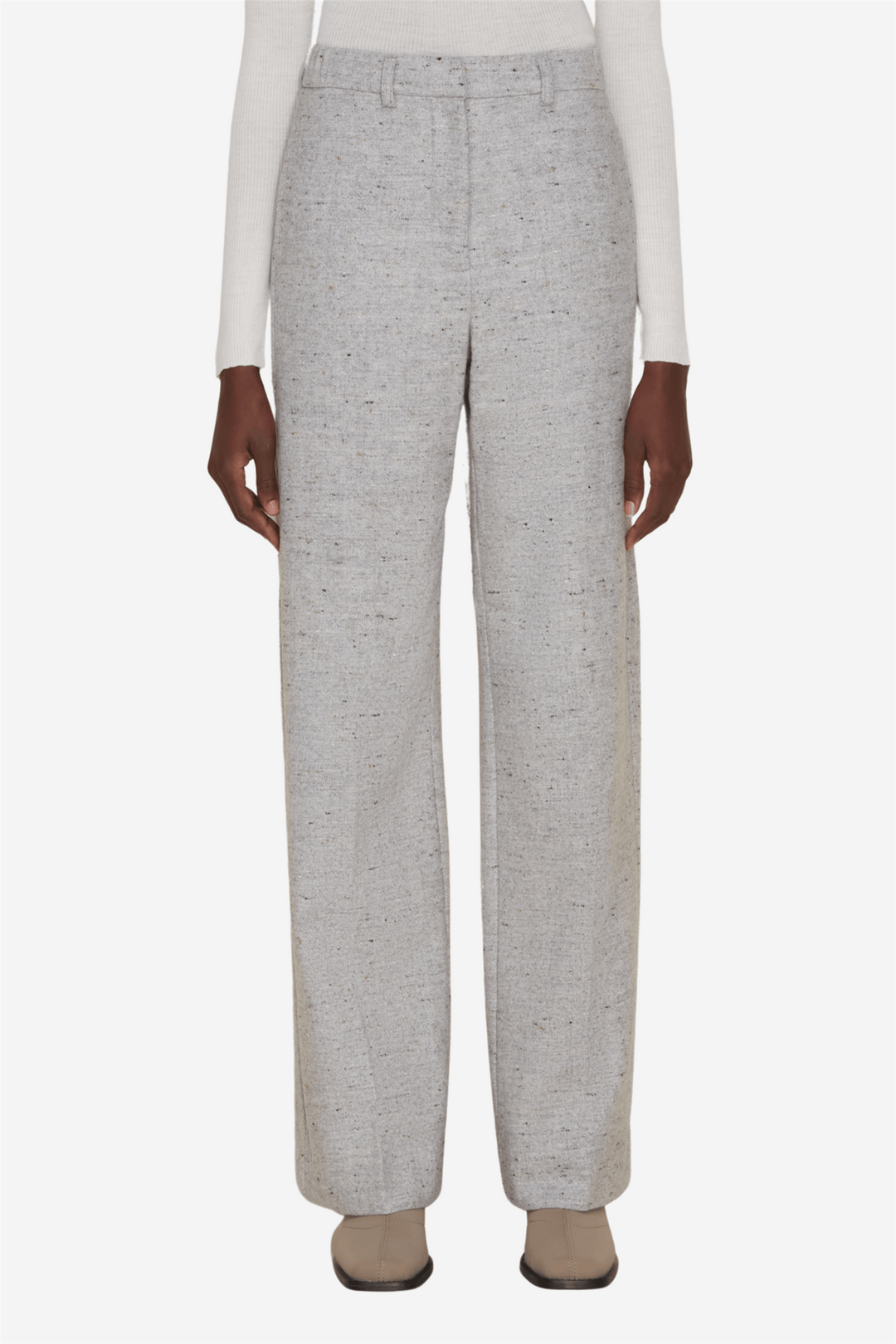 Holzweiler Bukser & jeans Lana Trousers Light Grey Mix