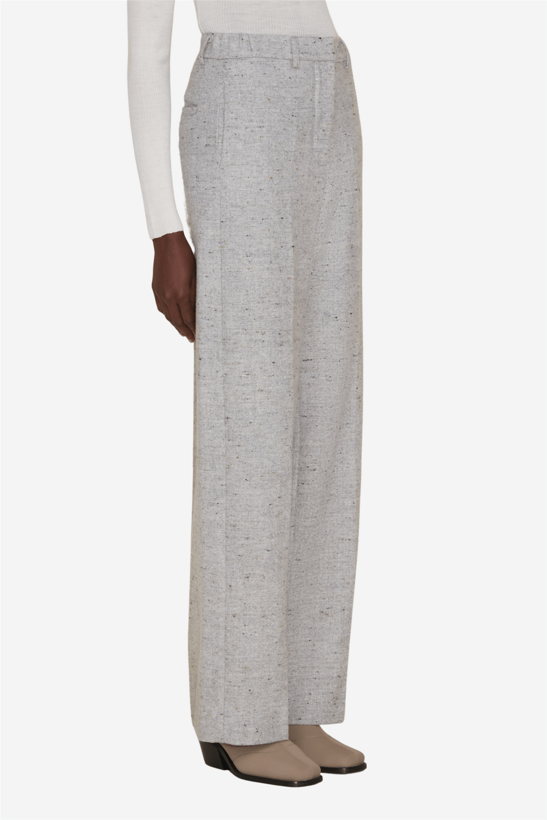 Holzweiler Bukser & jeans Lana Trousers Light Grey Mix