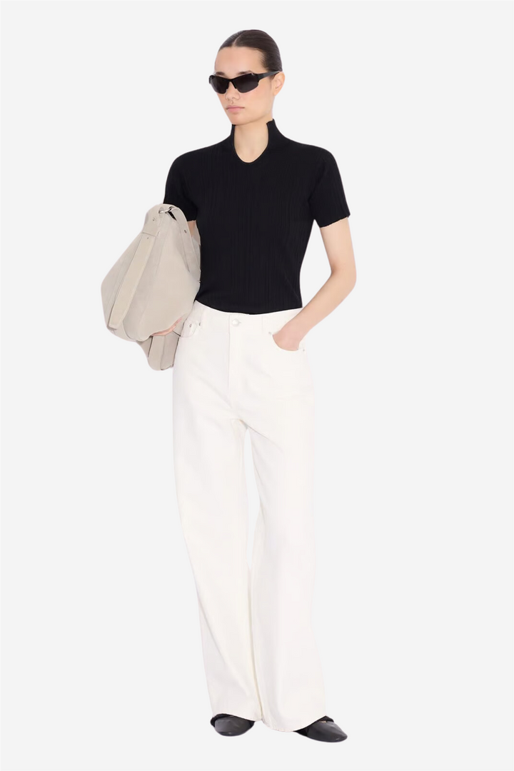 Holzweiler Bukser & jeans W Wide Jeans Ecru