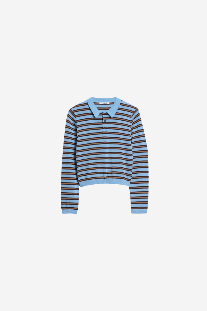 Holzweiler Genser & Cardigan Florence Stripe Polo Blue Mix