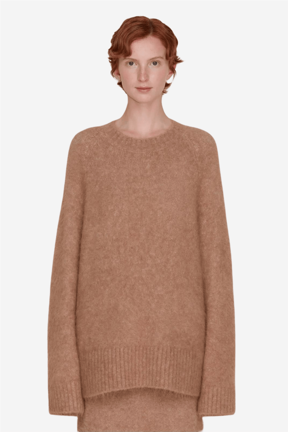 Holzweiler Genser & Cardigan Fure Fluffy Knit Sweater Beige
