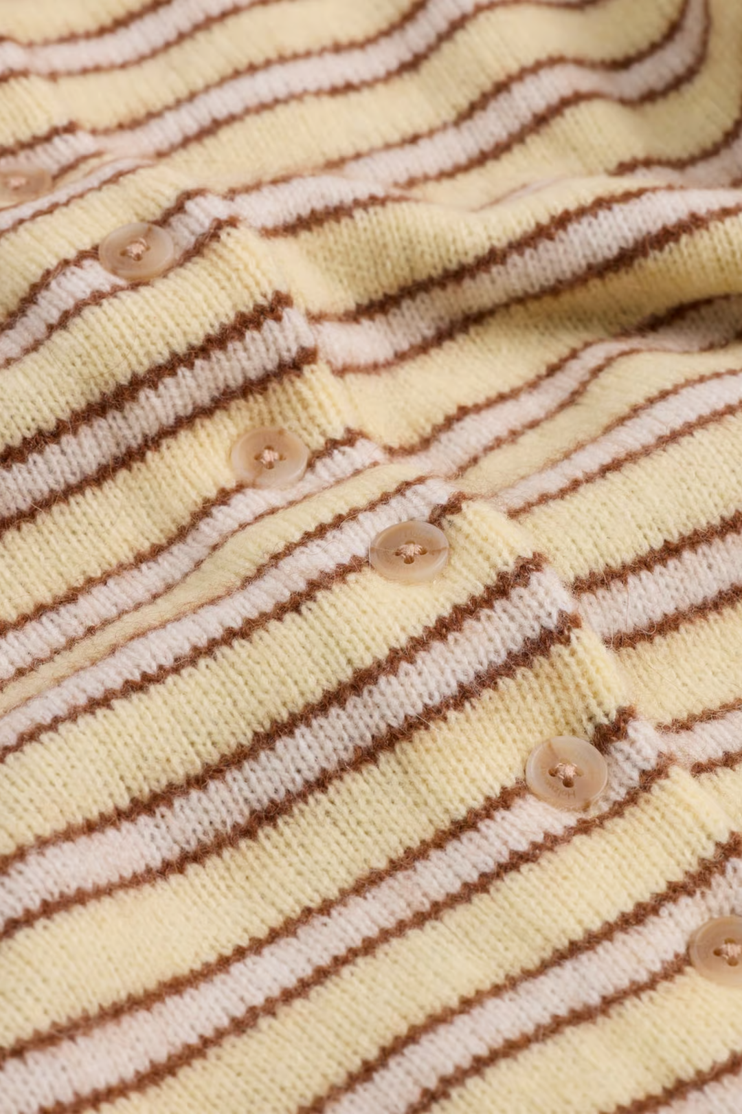 Holzweiler Genser & Cardigan Stripe Wool Cardigan Lt. Yellow Stripe