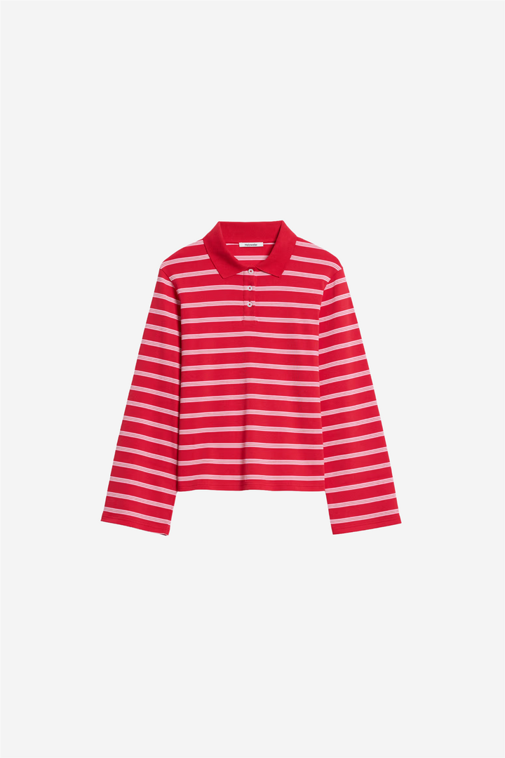 Holzweiler Genser & Cardigan Sunny Polo Red Stripe