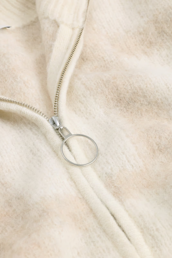 Holzweiler Genser & Cardigan Tine Light Check Cardigan Lt Brown Mix