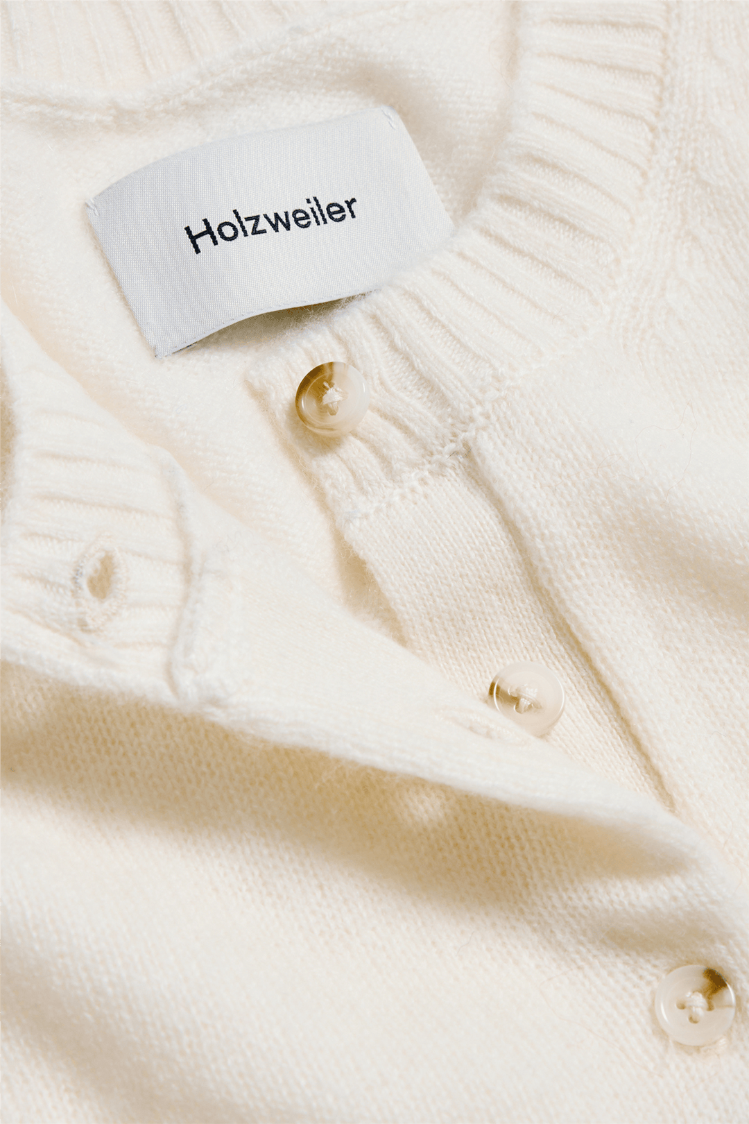 Holzweiler Genser & Cardigan W. Cashmere Cardigan Ecru