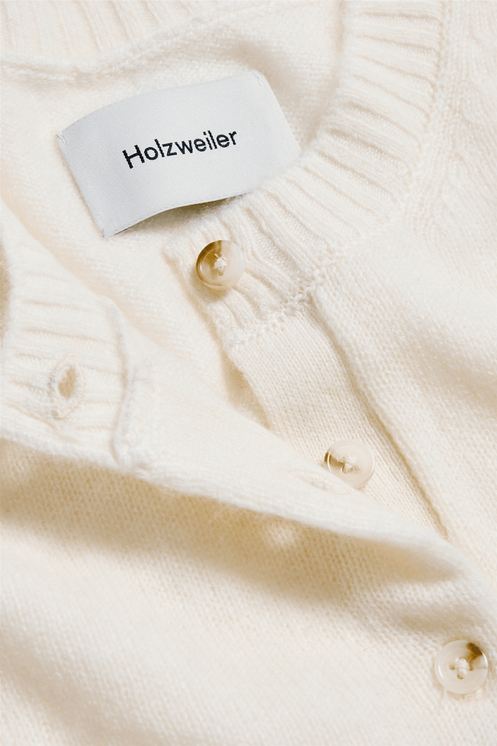 Holzweiler Genser & Cardigan W. Cashmere Cardigan Ecru