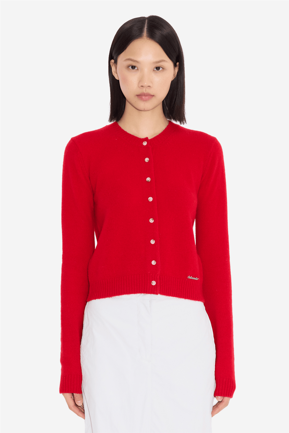 Holzweiler Genser & Cardigan W. Cashmere Cardigan Red